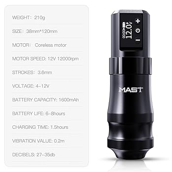 Amazon | マストミニタトゥーキット、コードレス/コード完全